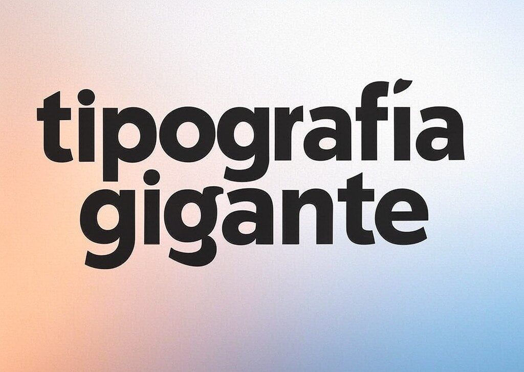 Diseño web con tipografía gigante y creativa, tendencia del diseño web en 2025